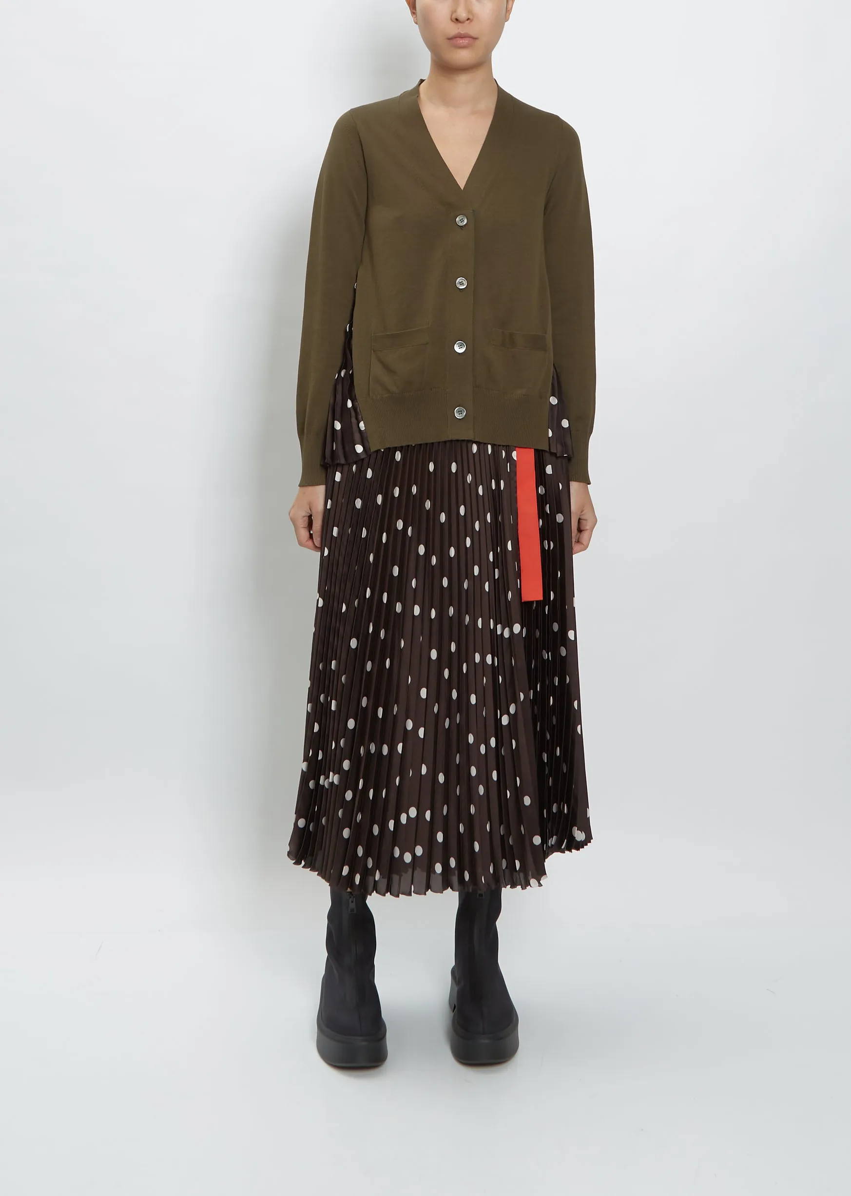 Polka Dots Knit Cardigan