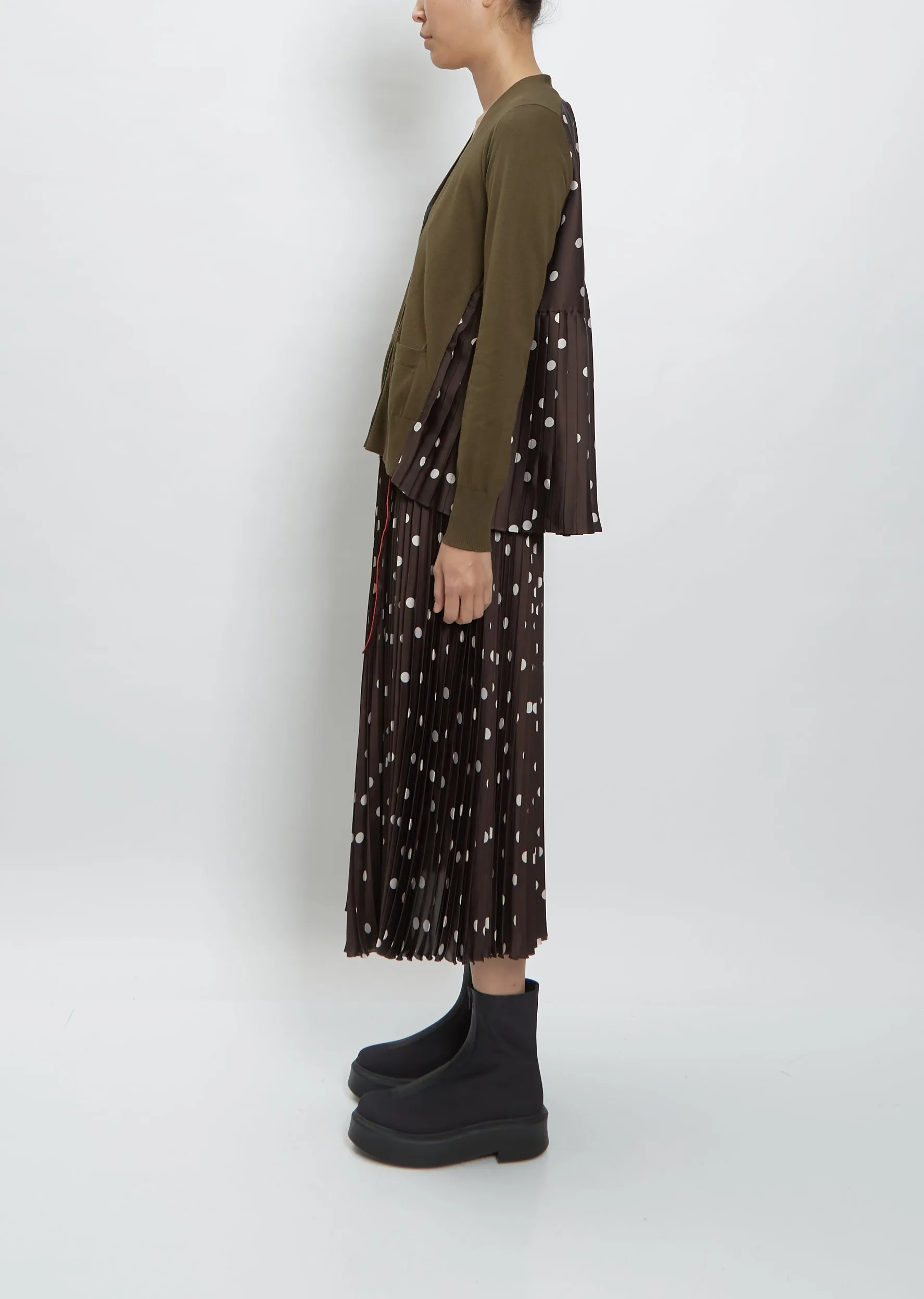 Polka Dots Knit Cardigan