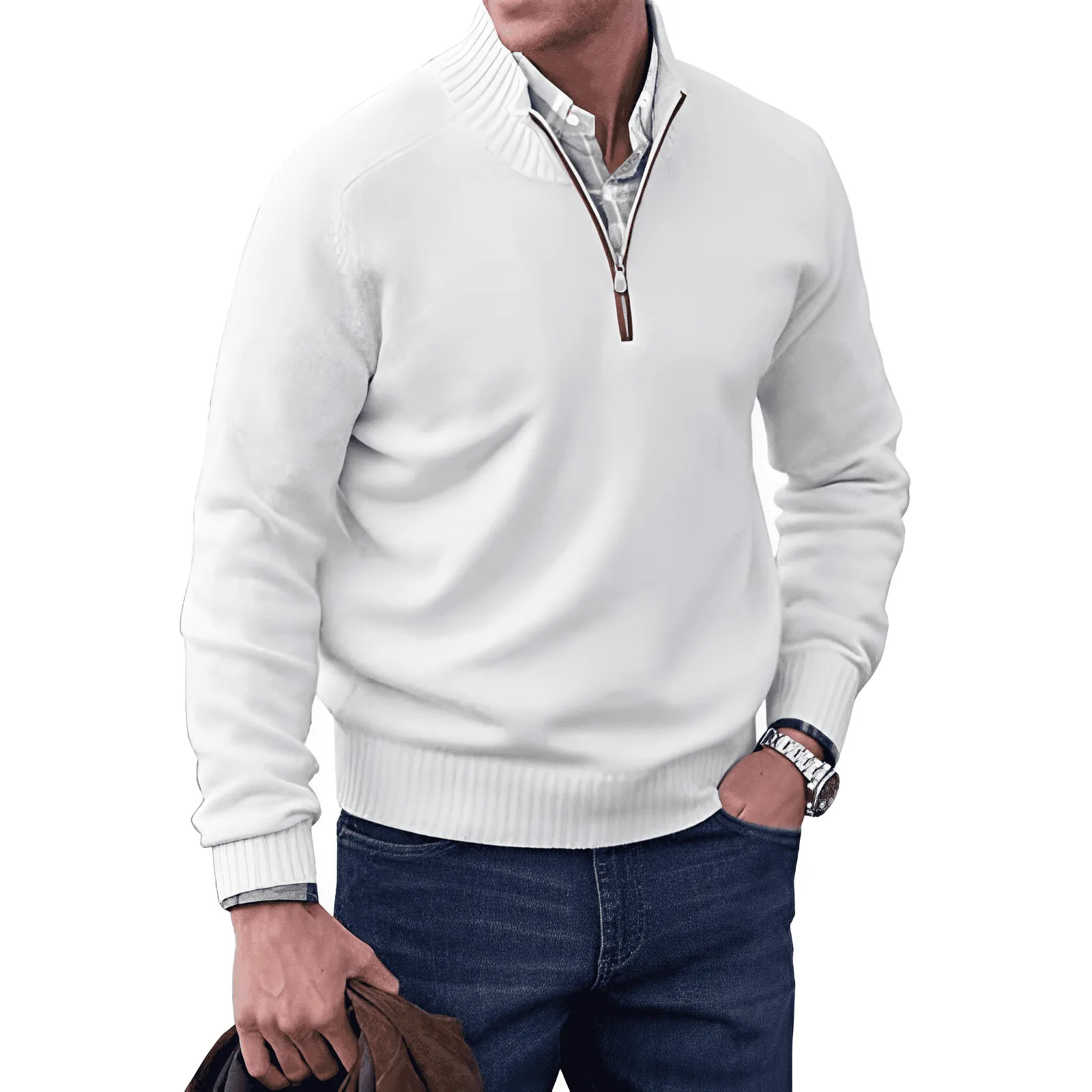 Rick - Zippered Cashmere Sweater