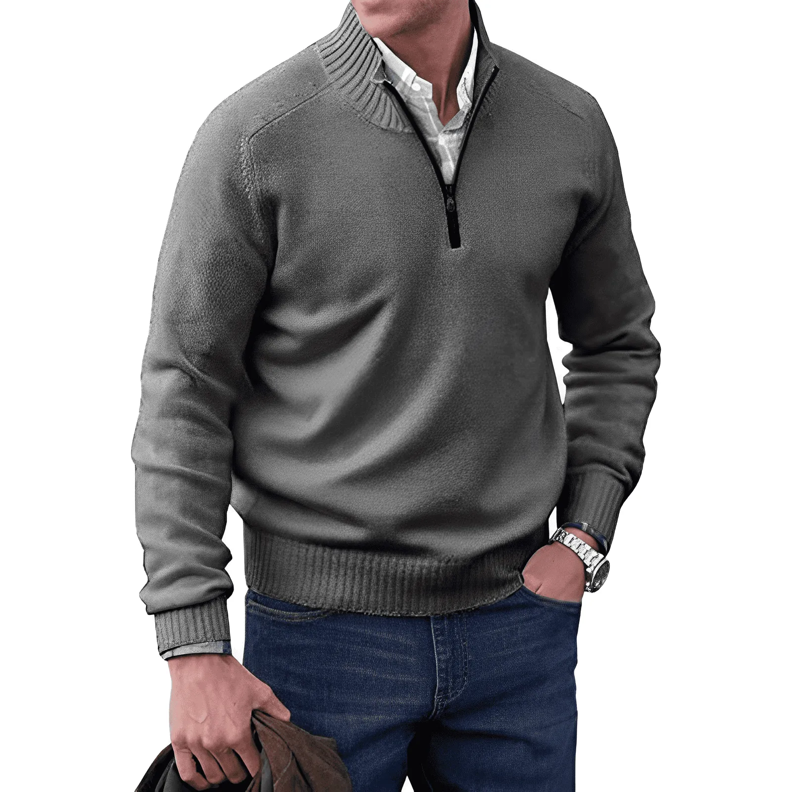 Rick - Zippered Cashmere Sweater