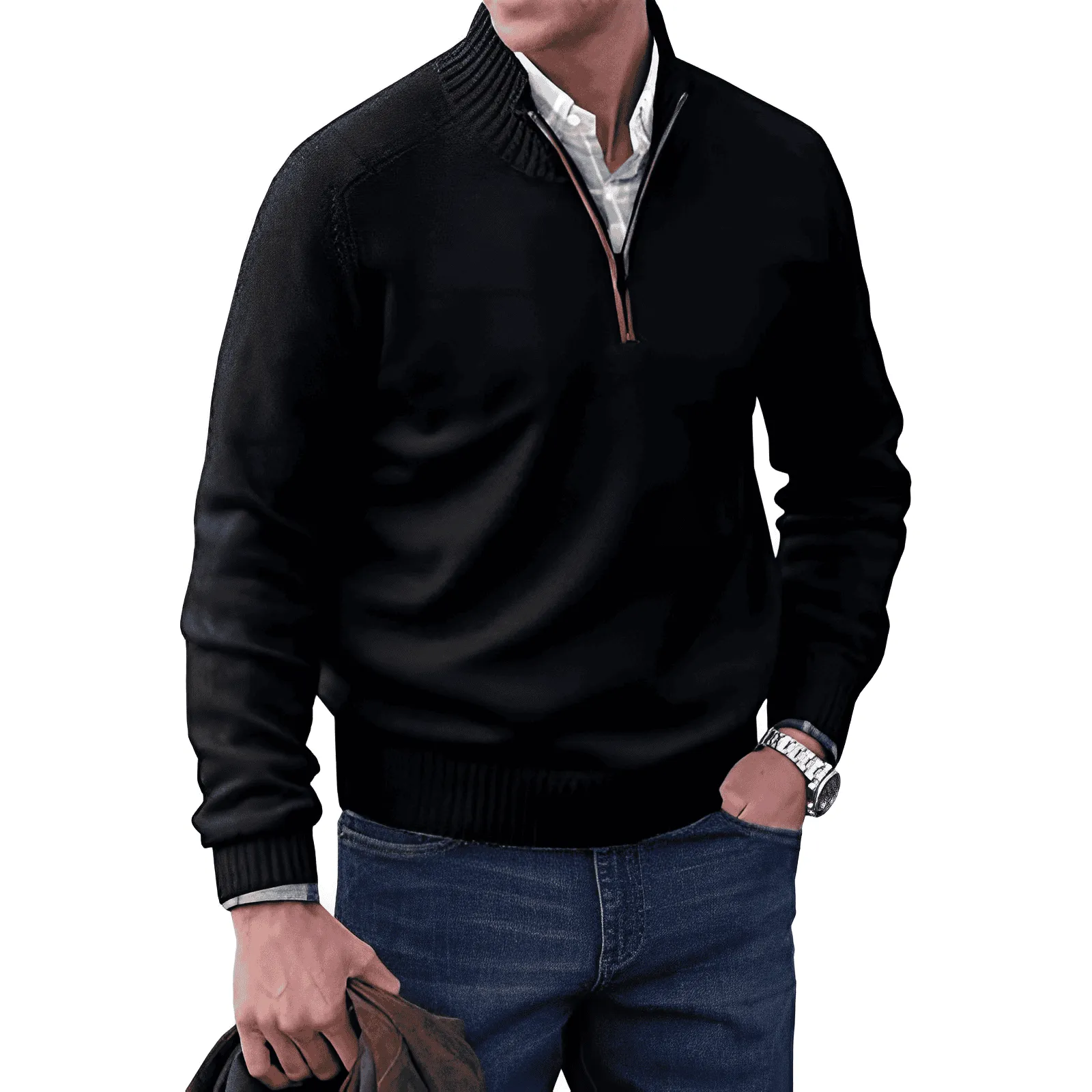 Rick - Zippered Cashmere Sweater