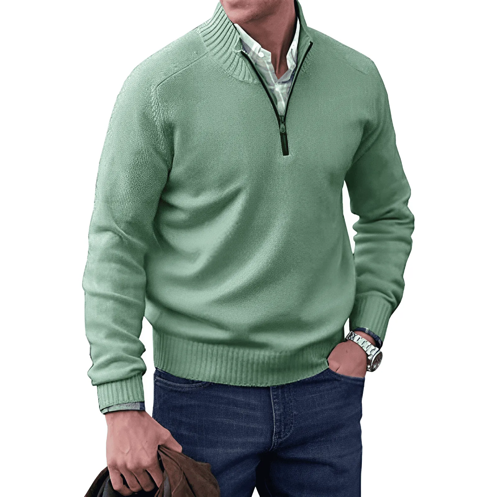 Rick - Zippered Cashmere Sweater