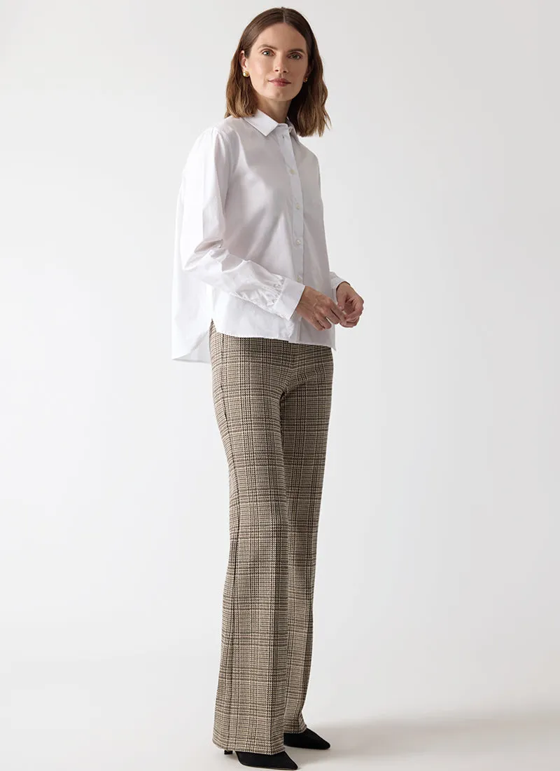 Shirred Back Button Down