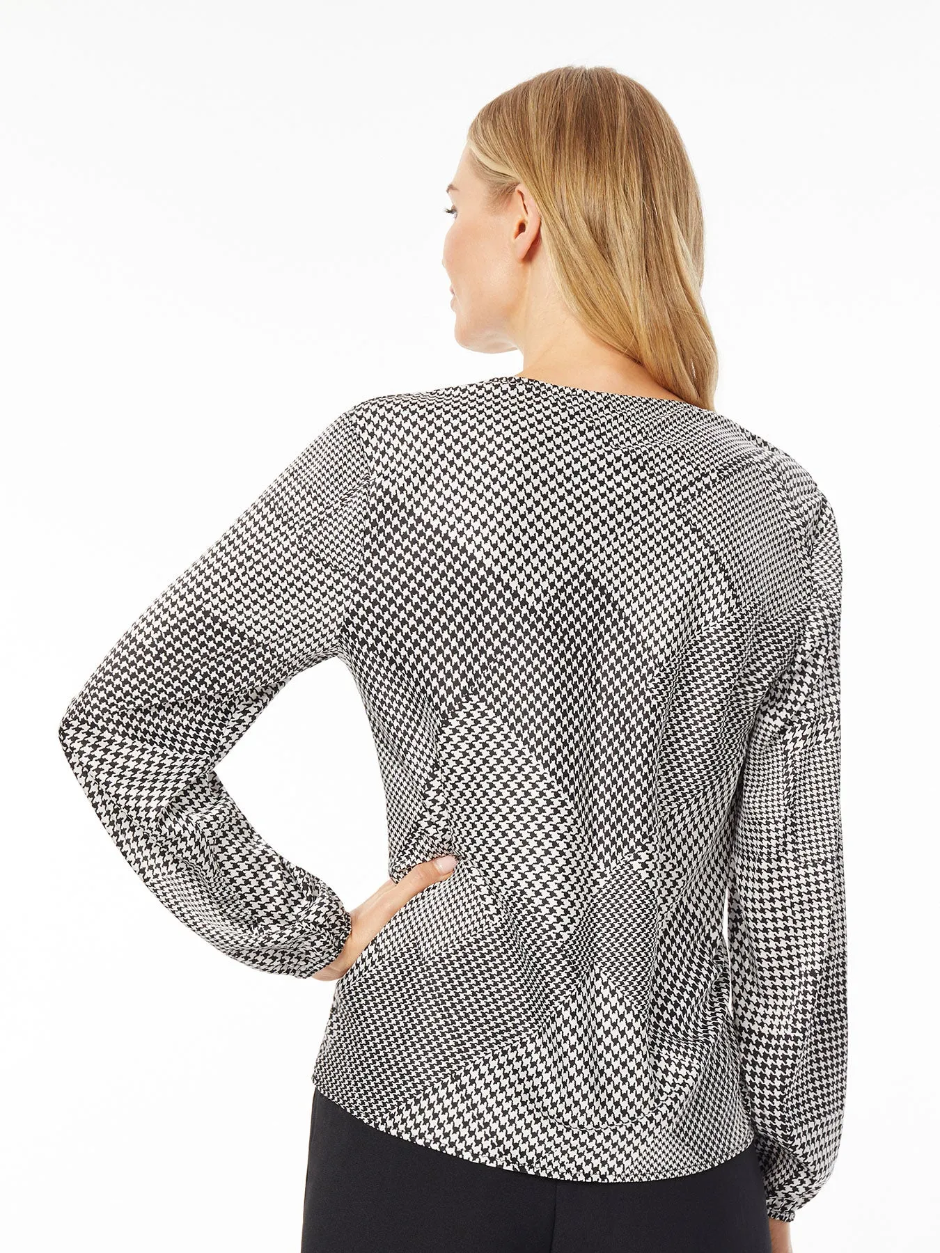 Stevens Blouse, Printed Satin