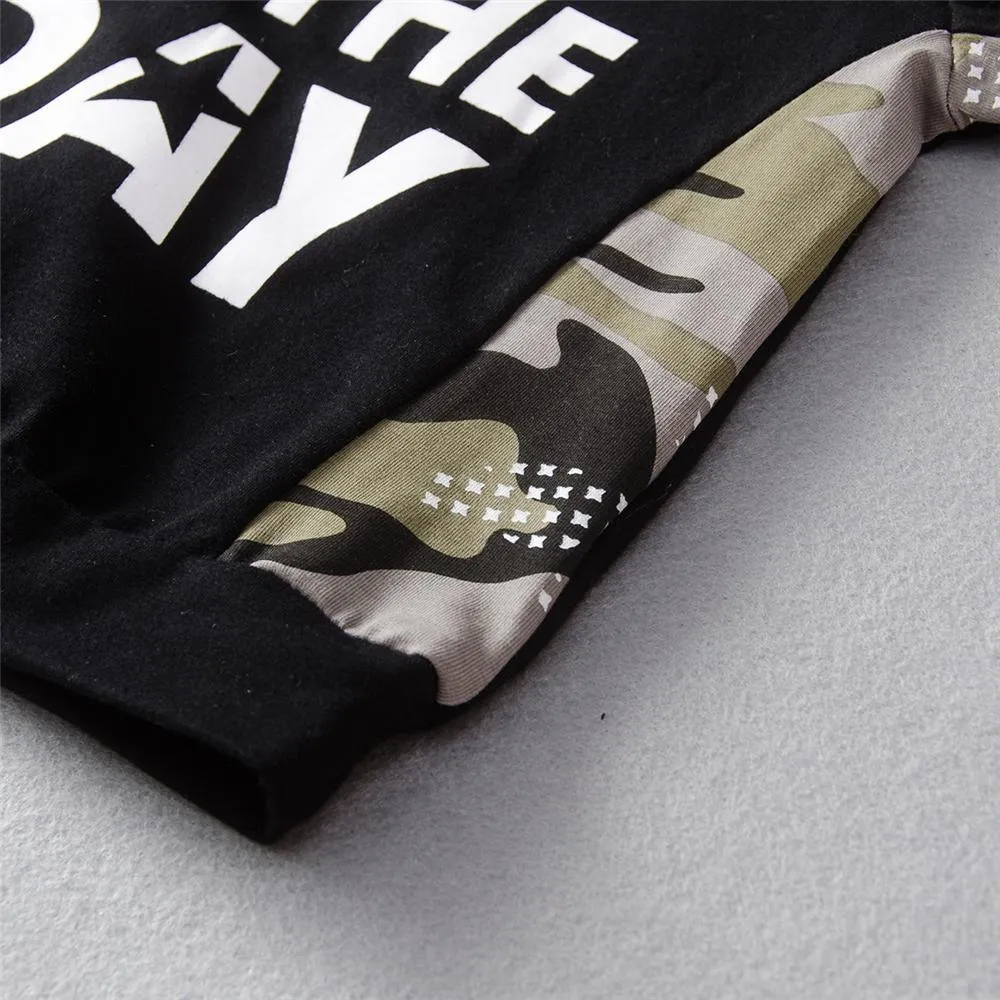 Unisex Hero Of The Day Camo Printed Tracksuit Trendy Kids Wholesale Clothing