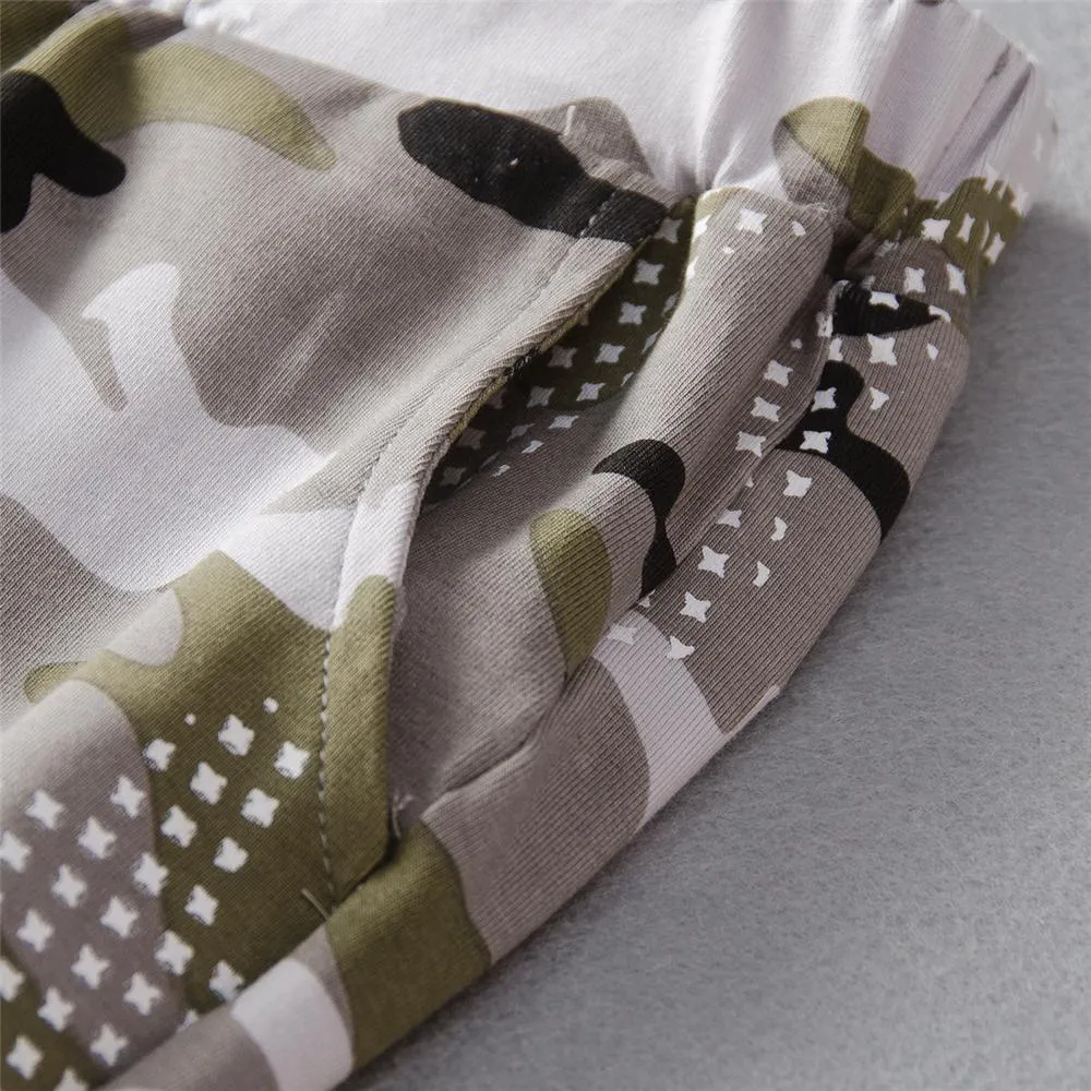 Unisex Hero Of The Day Camo Printed Tracksuit Trendy Kids Wholesale Clothing