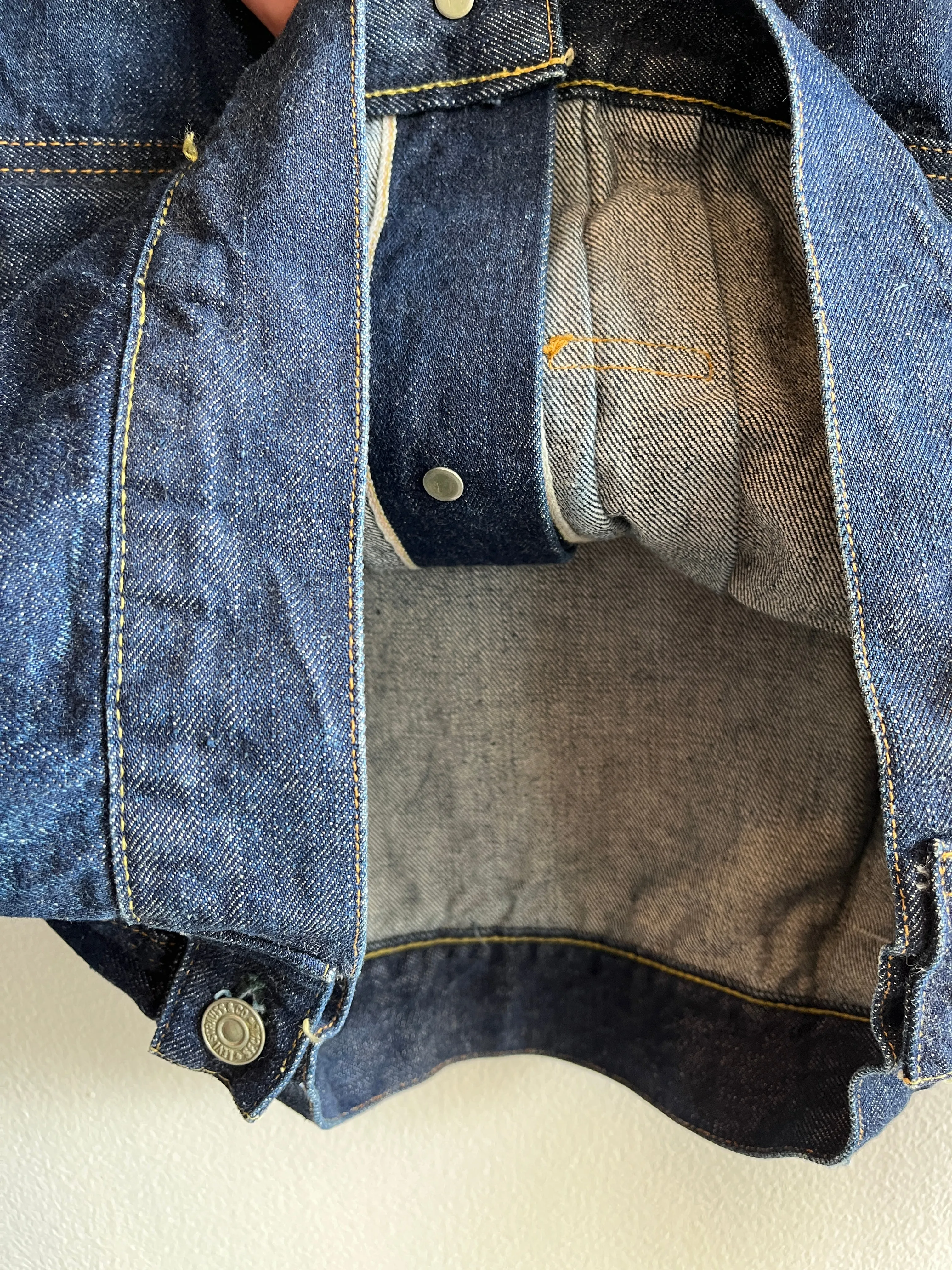 Vintage 1950s Levis Type 2 507XX Selvedge Denim Jacket