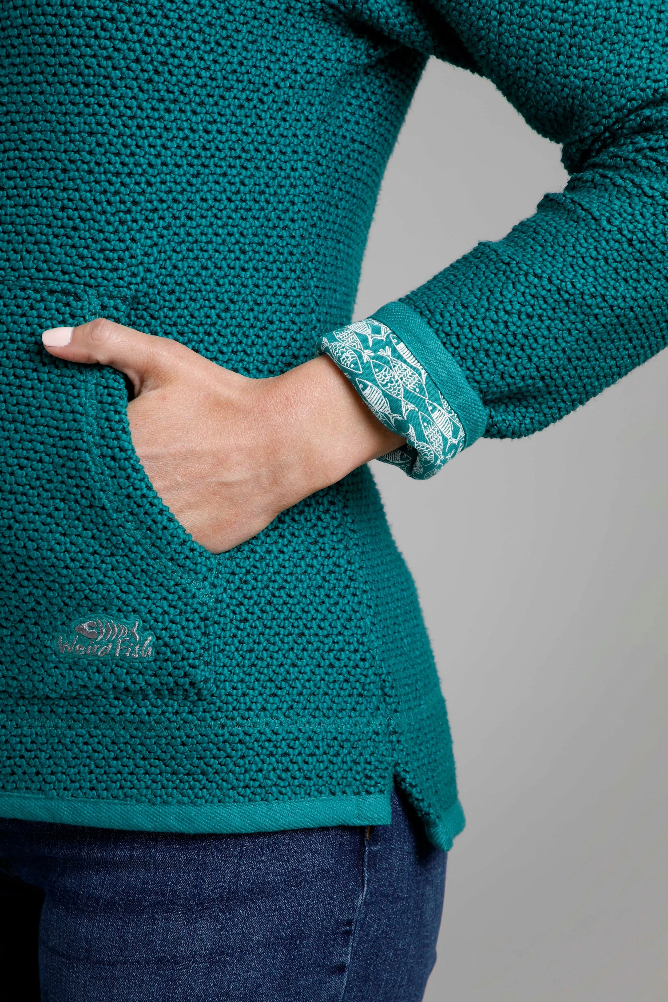 Weird Fish Sontee Full Zip Macaroni - Ivy