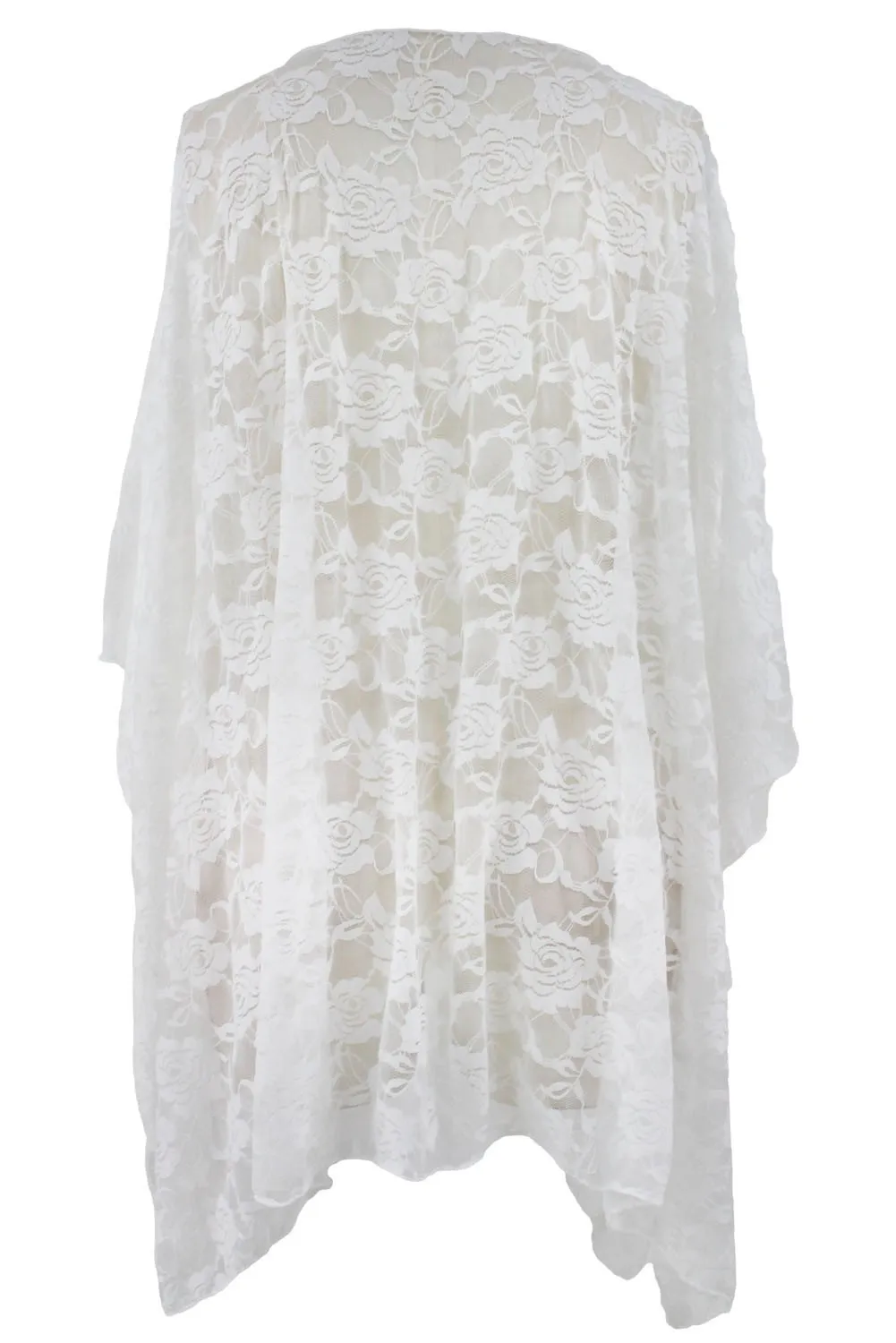 White Lace Loose Cardigan Kimono