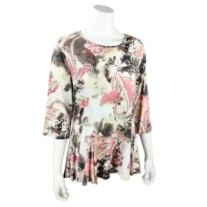 Women's 3/4 Sleeve Natural Charming Top 4746