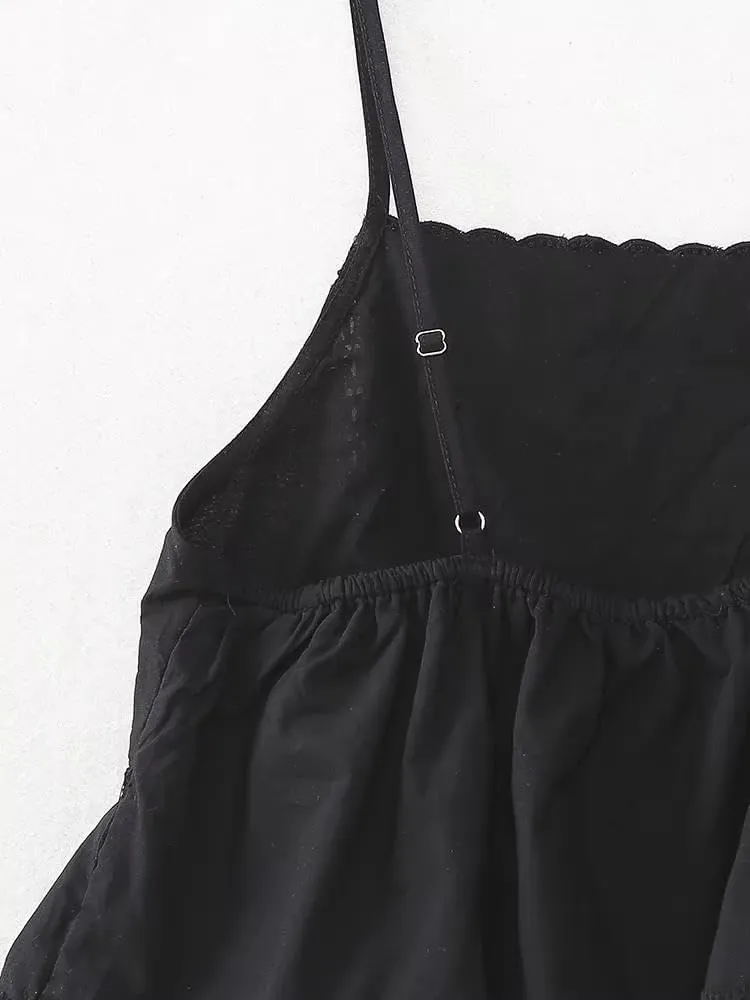 Women's Embroidered Camisole Tops with Adjustable Straps for Vacation Style
