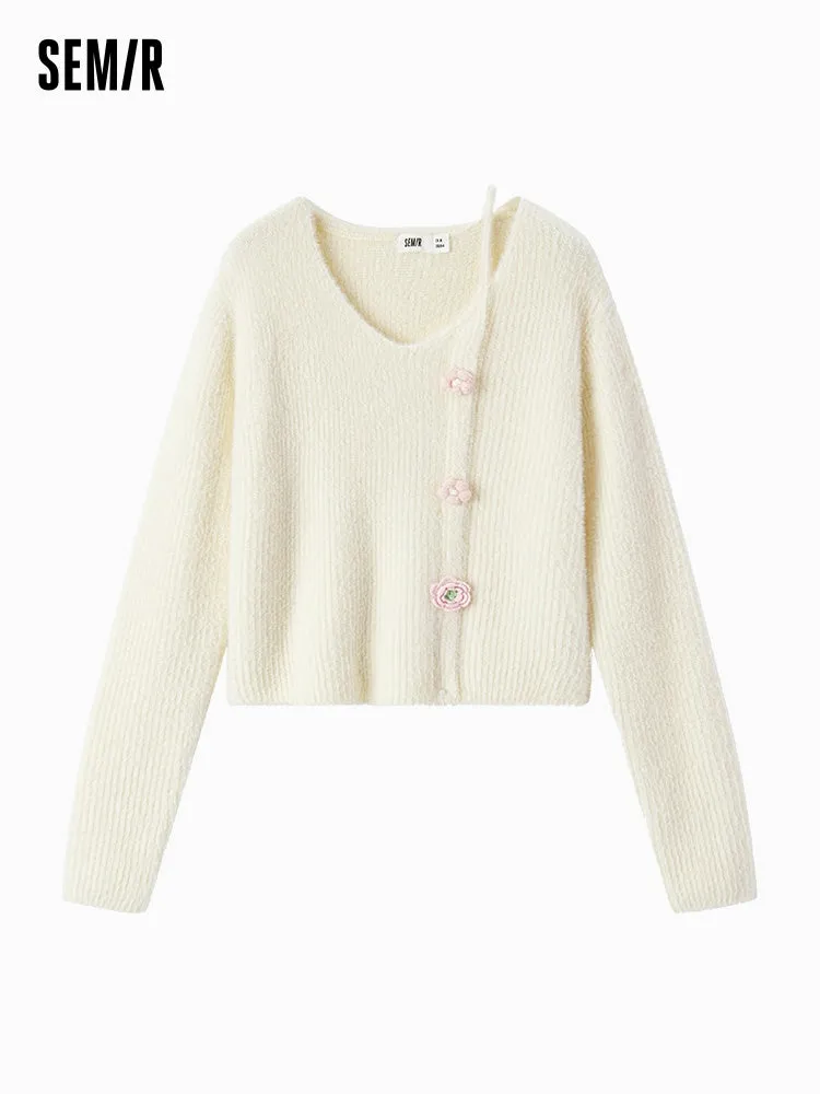 Women's purple V-neck sweater