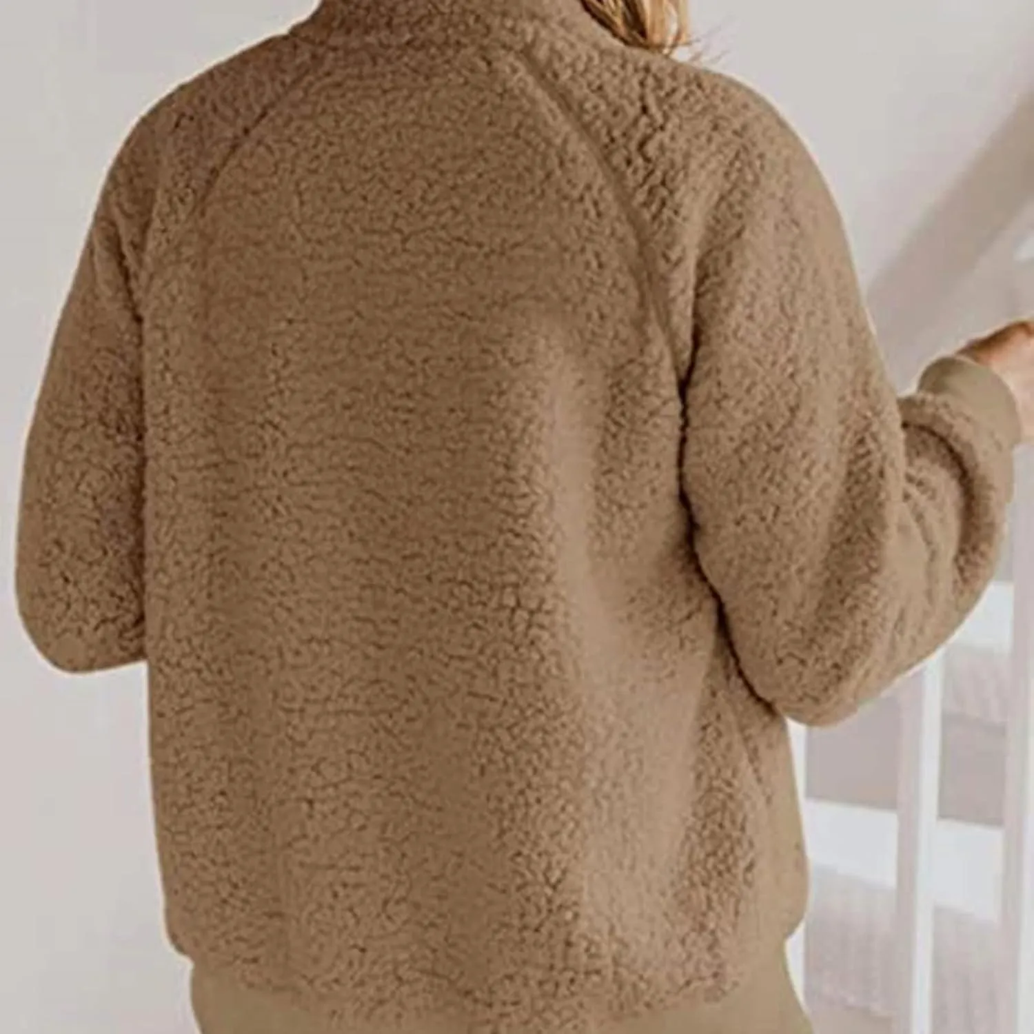 Womens Sherpa Fleece Lined Hoodie Jackets Fall Winter Warm Warm Winter Oversized Fluffy Coat Zipper Coats Winter Outwear